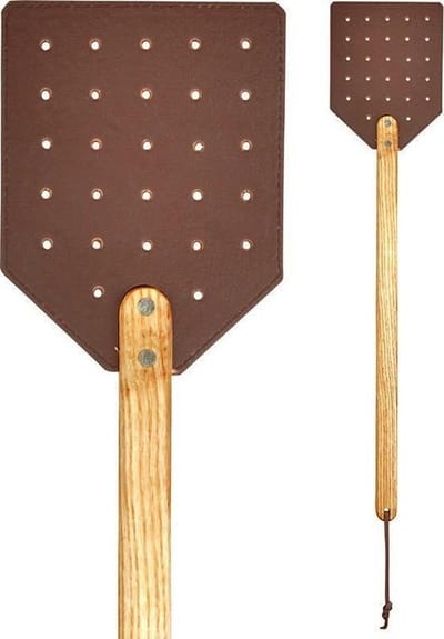 Vliegenmepper in leder - set van 3 stuks