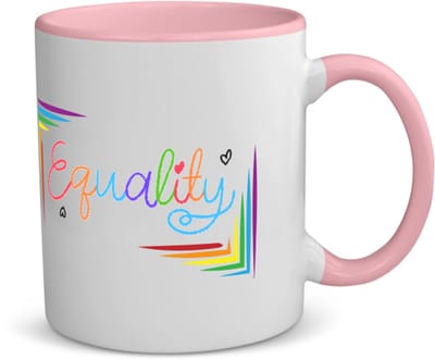 Akyol - lgbtq cadeau - koffiemok - theemok - roze - Lgbt - love is love - opdruk - lgbt - pride month - lgbtq vlag - gay pride - met tekst - opdruk - leuke pride spullen - verjaardag - cadeau - gift - 350 ML inhoud