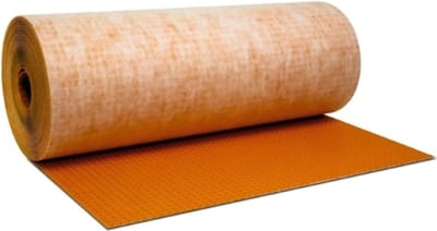 Furky Ontkoppelingsmat 30m – Waterdicht Membraan – Geschikt voor Elektrische Vloerverwarming – Polyethyleen Mat – Voor Tegels & Vloeren – Oranje