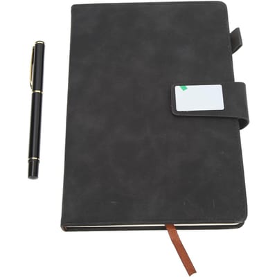 A5 Notitieboek PU Leer Kaft Lint Bladwijzer Inktbestendig Dik Papier Lijnjespapier Notitieboek met Pen veelkleurig