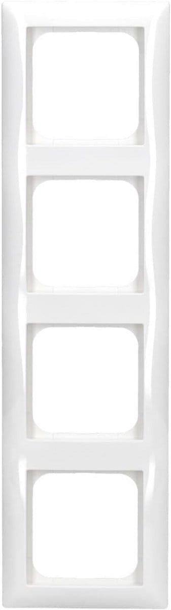 Afdekraam 4-voudig voor inbouwmontage, Thermoplast, Alpinewit