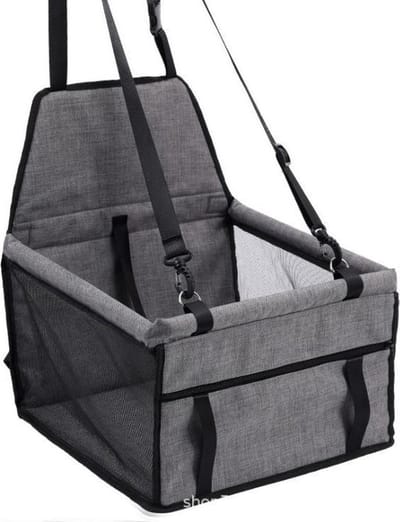 Nixnix® - Dierenmand - Auto - Kat - Hond - Mand - Grijs - 36 x 43cm