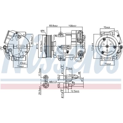 Compressor airconditioning NISSENS 890058
