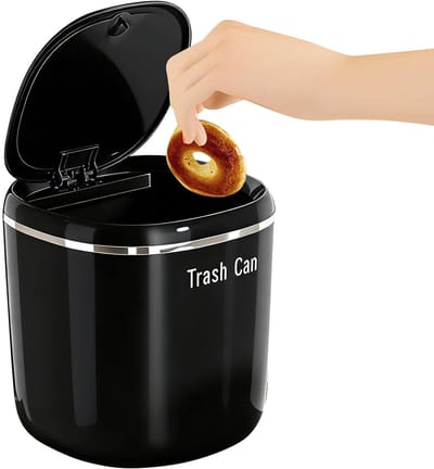 Desktop Prullenbak - Afvalbak Vuilnisbak - Kantoor Keuken - Compact 2.6 Liter - 13.5x13.5x14cm
