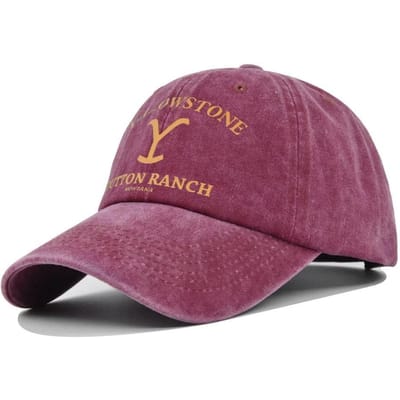 Trendy Yellowstone Dutton Ranch Baseballpet Gewassen UV-bescherming Snapback Pet Vizieren brown