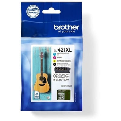 Brother Inktcartridge LC-421XLVAL Origineel Combipack Zwart, Cyaan, Geel, Magenta LC421XLVAL