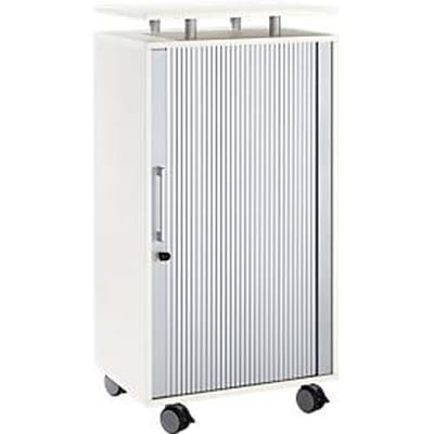 Schäfer Shop Select Hoge container, met wielen, vergrendelbaar, B 600 x D 420 x H 1178 mm, wit