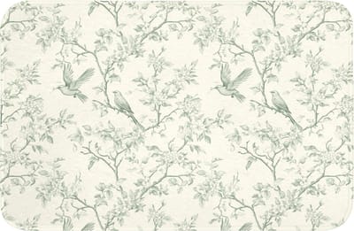 Badmat 60x40 cm - Antislip - Klassiek - Vogels - Groen - Badmatten voor badkamer - Badkamermat - Douchemat - Badkamer mat