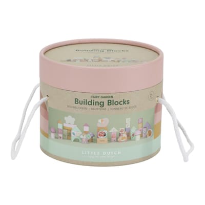 Little Dutch Bouwblokken in ton Fairy Garden FSC Baby- en peuterspeelgoed Badspeelgoed Houten speelgoed