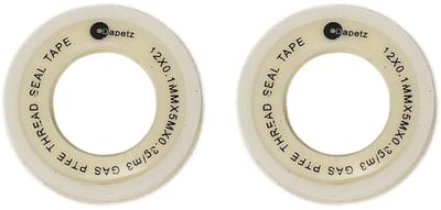 2x Dikke PTFE Teflon Tape voor Gas- en Waterleidingen - 12mm x 5m Schroefdraadafdichting