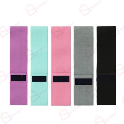 Weerstandsbanden Set 5-delig – Fitness Elastieken 5-35 kg – Anti-Slip Stoffen Resistance Bands met Trainingsschema (QR) en Opbergtas – 56544