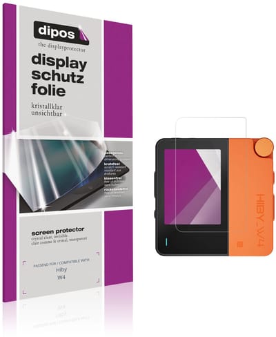 dipos – 4x Beschermfolie geschikt voor Hiby W4 | Krasbestendige & heldere Screenprotector Ultra-Thin