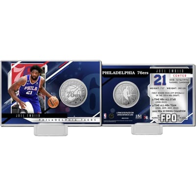 The Highland Mint NBA Philadelphia 76ers zilver Coin Card Collectible Blauw