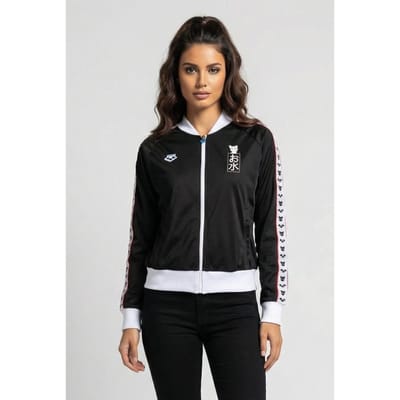 Arena W Relax Iv Team Jacket Mizu Black White Black Maat: XS | Bomberjacks Outlet | Dames | Zwart
