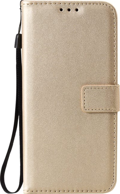 Hoesje geschikt voor iPhone 7 - Bookcase - Pasjeshouder - Portemonnee - Camerabescherming - Kunstleer - Goud