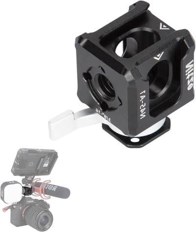 Camera Triple Cold Shoe Mount - Adapterhouder - Camera Accessoires - Drievoudige Anti-Slip Koude Schoenen - 4.1 cm