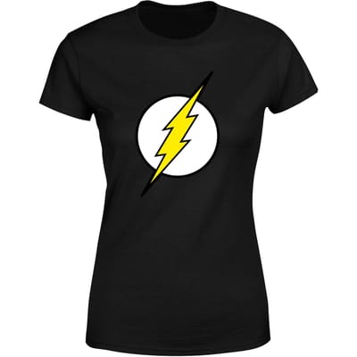 Justice League Flash Logo Women's T-Shirt - Black - XS