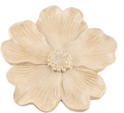 HomeBoud by KY | Aardewerk plateau floral S beige | plateau | decoratieve schaal | plateau