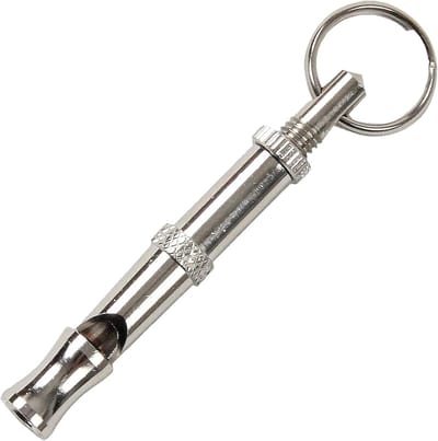 Hondenfluitje - Trainingsfluitje - Hondentraining - Geruisloos voor mensen - 8 cm - Verchroomd
