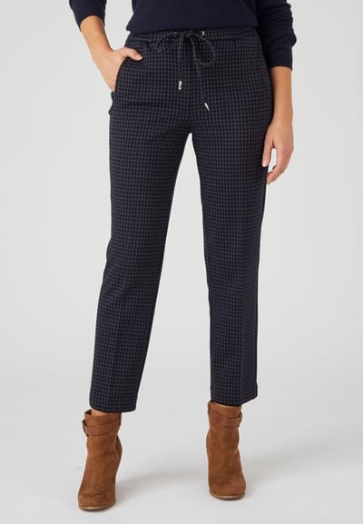 Damart - 7/8-broek pull-on stretch milano breisel - Dames - Blauw - 52