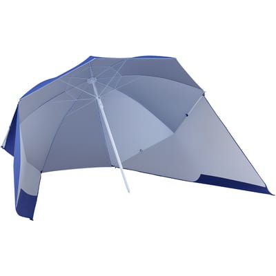 Outsunny 2-in-1 strandparasol draagbare anti-uv-zonwering Ø210X222Cm