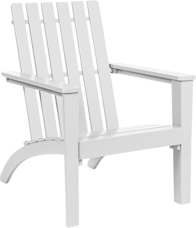 KOMFOTTEU Adirondack Stoel van acaciahout, tuinstoel met rugleuning en armleuningen, ergonomische houten stoel, tuinstoel tot 160 kg, relaxstoel voor balkon, tuin, strand