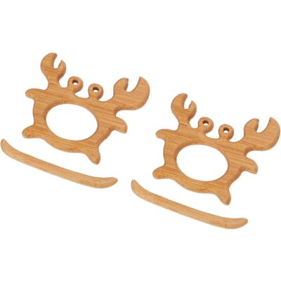 Dieren Pin Broche Multifunctioneel Handgemaakt Innovatief Houten Schattige Krab Broche Pin voor Jurk brown