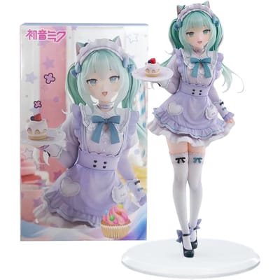 Op Voorraad Nieuwste Hatsune Miku X Nachoneko Kattenoor Meisjesjurk PVC Collectie Anime Actiefiguren Bureaublad Decoratie Figuur Speelgoed