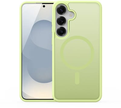 Dux Ducis - Telefoon hoesje geschikt voor de Samsung Galaxy S25 Plus - Back Cover - Met Magnetische Ring - Yind Serie - Licht Groen