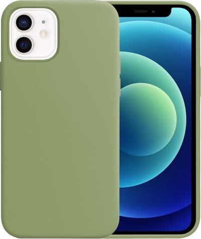 Hoesje - Geschikt voor Apple iPhone 12 - Sterk & Shockproof - Siliconen Case - Hoes Cover - Telefoonhoes - Groen