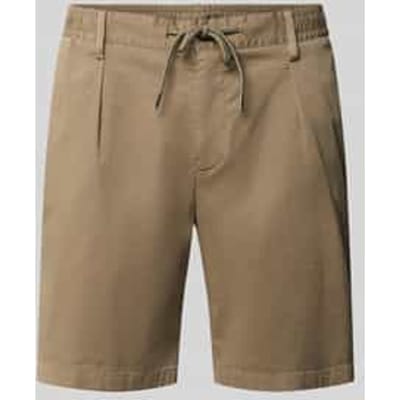 straight fit short met bandplooien