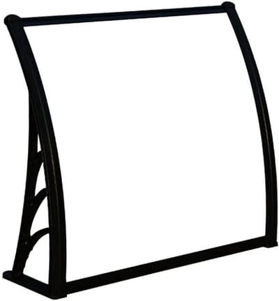 Gebogen Raamluifel - Buitendeur Luifel - Weerbescherming Buiten - Perfecte Drainage - 60x80cm - Geel