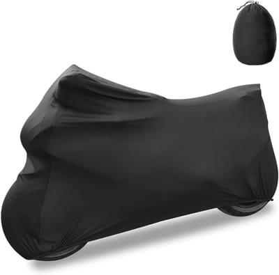 Motorhoes voor Binnen en Buiten - Elastische Stof met UV-Bescherming - Bescherming tegen Krassen en Stof - 295 x 109 x 140 cm - Zwart