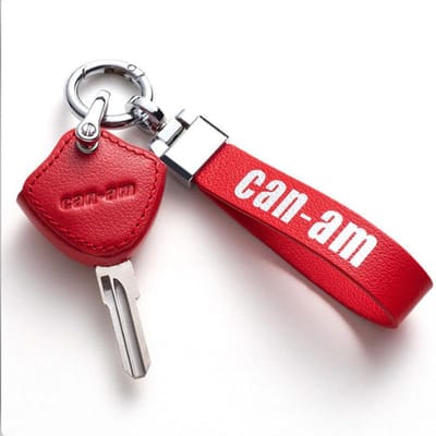 Cuir Véritable Pour Bombardier Can-Am Can Am Étui Clé Moto Pour Bombardier Moto Can-An Jeu de Clés Couvercle de Clé de Modification gray