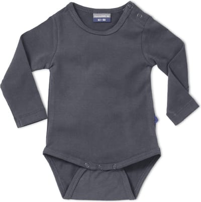 Silky Label romper glacier grey - lange mouw - maat 50/56 - grijs