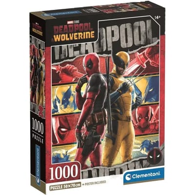 Clementoni - Puzzel - 1000 Stukjes - Marvel Deadpool - Compact Box