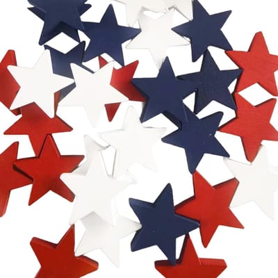Pack of 50 Wooden Confetti Stars Blue Reusable Wooden Decoration for Birthday Children's Birthday Boys Men Table - ShopVlot