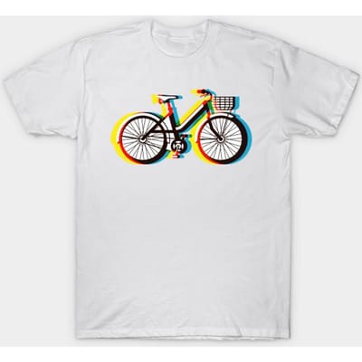 T-shirt Femme Vélos Couleurs Harajuku Impression Kawaii T-shirt Été Manches Courtes T-shirt Féminin Haut Tee 4XL blanc