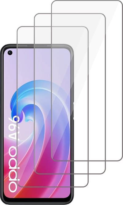 Screenprotector geschikt voor Oppo A96 - Gehard Glas Beschermglas Tempered Glass Screen Protector - 3 Stuks