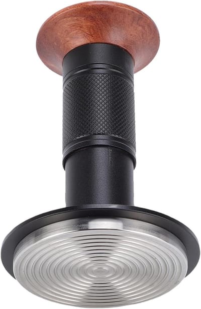 Koffiestamper - Koffie pers - Espresso zetten - Automatische rebound veer - 58 mm - Walnoot