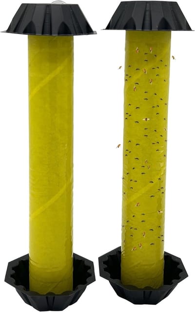 SNJY® Fruitvliegjes Vanger - Rouwvliegjes Bestrijden - Vliegenval - Geel