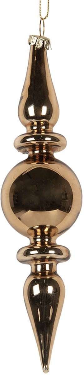 Clayre & Eef Kerstbal Overig Ø 5x19 cm Goudkleurig Glas Kerstballen
