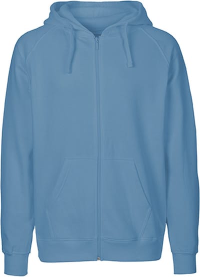 Fairtrade Men's Zip Hoodie met capuchon Dusty Indigo - S
