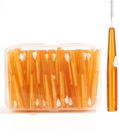 Interdentale Borstels - Tandenstokers - Mondhygiëne - Flexibele Kop - 60 Stuks - Oranje