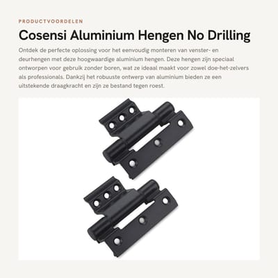Dailygoods- Raamscharnier Aluminium - 2 Stuks - Scharnier Reparatie Plaat - Scharniermal - Scharnier Boormal - Eenvoudige Installatie