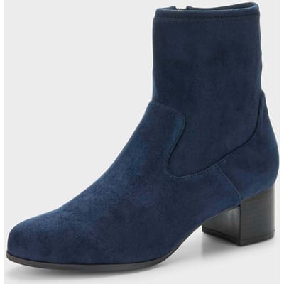Laarsjes in leer van wildlook - marine - Gr. 38 van Goldner Fashion