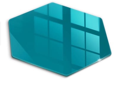 Wallfluent Glazen Snijplanken - Turkoois Snijplanken Glas - h40 cm - Turkoois Snijplanken van Glas - Glazen Snijplank - Decoratieve Glazen Snijplank - Glazen Snijplank met Antislip