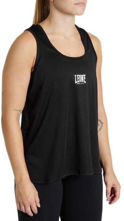 Leone1947 Logo Mouwloos T-shirt Zwart L Vrouw