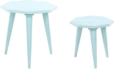 KANRI - Salontafel set - Lichtblauw - MDF