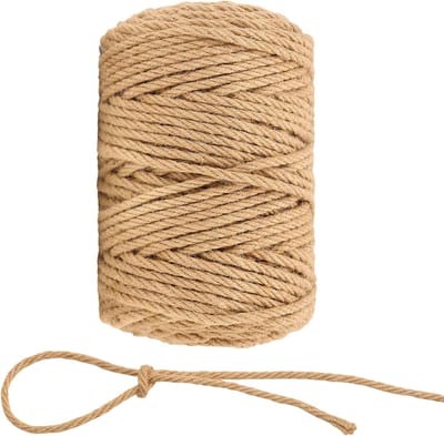 Jute Touw - Natuurlijk Garen - Ambachtelijk Werk - 4-laags Sterkte - 100 Meter 6mm - Bruin